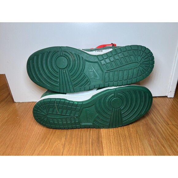 Nike Off-White Dunk Low Shoes Mens Size 7 Pine Green White Sneakers CT0856-100 main image 6